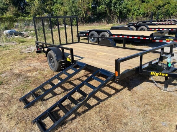 Big Tex 35SA-14BKRSX Single Axle ATV Trailer  83"x14'  Black - Image 2