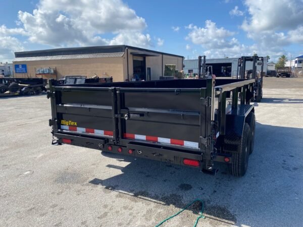 14 Foot Big Tex Heavy Duty Low Profile with Spreader Gate Black Dump Trailer (14LP-14BK6SIRPD) - Image 2