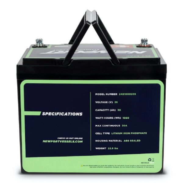 Newport 36V 30Ah Lithium (LiFePO4) Outboard Motor Battery - Image 2