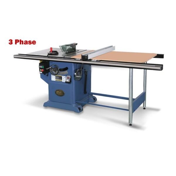 Oliver Machinery 12” 3 Phase 7.5 HP Professional Heavy-Duty Table Saw with 52” Rails with side table