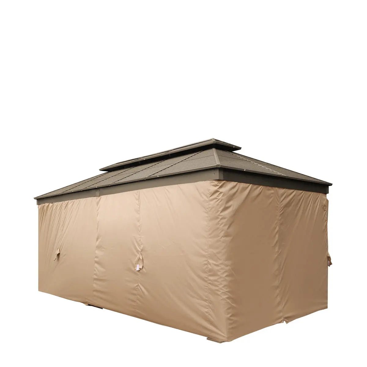 10’ x 20’ Hardtop, Double Tier Steel Roof Patio Gazebo, Mosquito Nets & Curtains Included, TMG-LGZ21 - Image 14