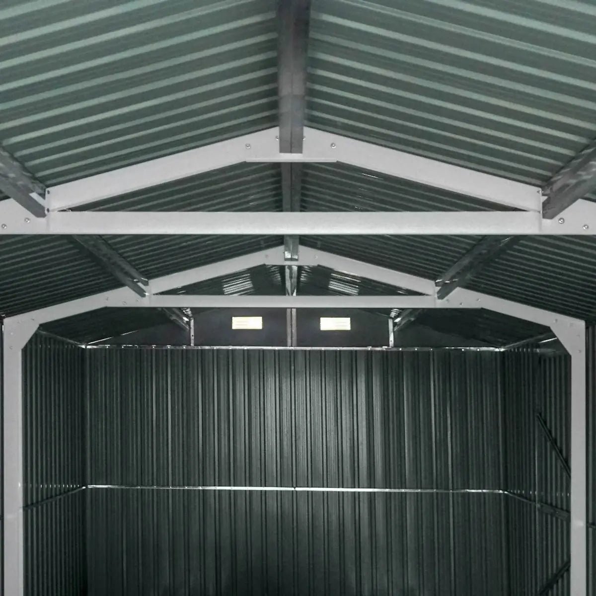 10’ x 20’ Metal Garage Shed with Double Front Doors, 7’8" Peak Height, Side Entry Door, 185 Sq-Ft Floor Space, TMG-MS1020A - Image 10