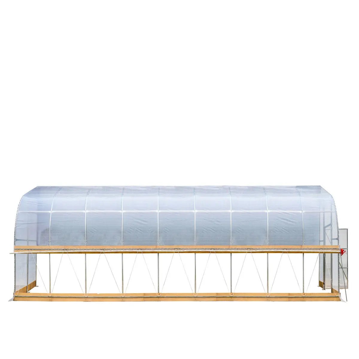 10’ x 40’ Lean-To Greenhouse Grow Tent w/6 Mil Clear EVA Plastic Film, Cold Frame, Hand Crank Roll-Up Side, 6-½’ Sidewall, TMG-GHL1040 - Image 10