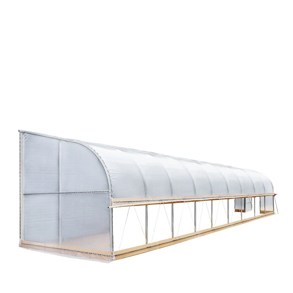 10’ x 40’ Lean-To Greenhouse Grow Tent w/6 Mil Clear EVA Plastic Film, Cold Frame, Hand Crank Roll-Up Side, 6-½’ Sidewall, TMG-GHL1040 - Image 8