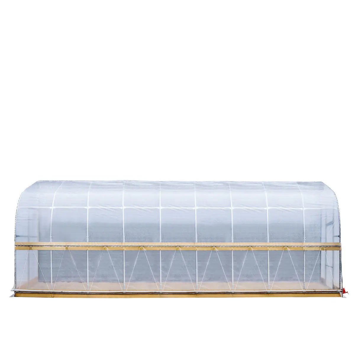 10’ x 40’ Lean-To Greenhouse Grow Tent w/6 Mil Clear EVA Plastic Film, Cold Frame, Hand Crank Roll-Up Side, 6-½’ Sidewall, TMG-GHL1040 - Image 9