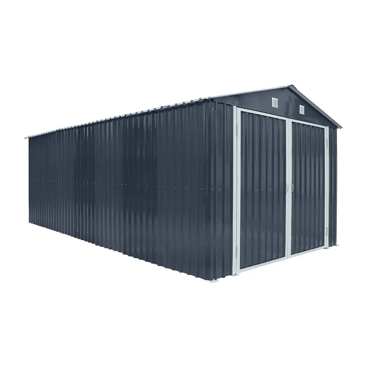 Pro Series 10' x 20' Metal Garage Shed with Double Front Doors and Side Entry Door, 8' Peak Height TMG-MS1020B - Image 10