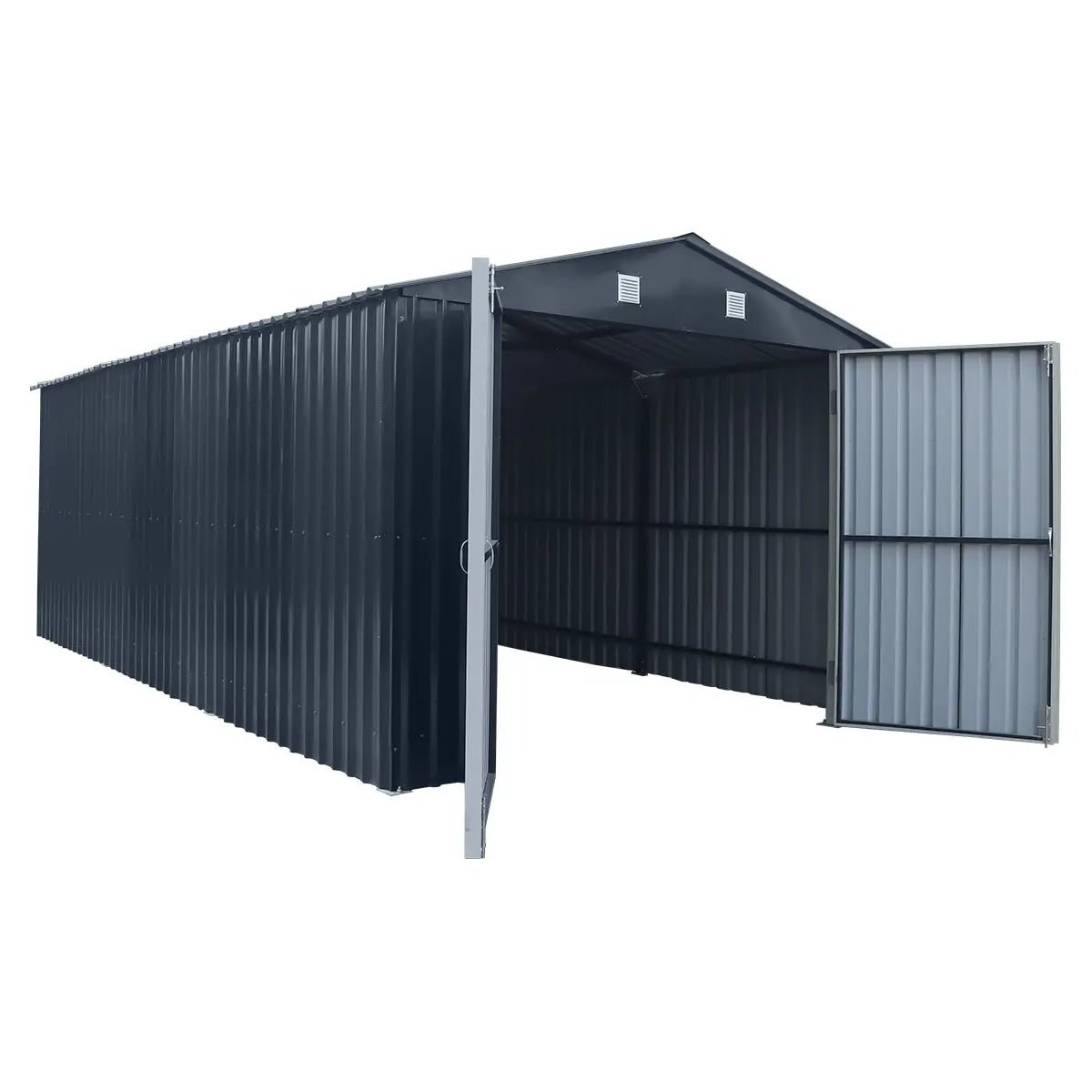 Pro Series 10' x 20' Metal Garage Shed with Double Front Doors and Side Entry Door, 8' Peak Height TMG-MS1020B - Image 13