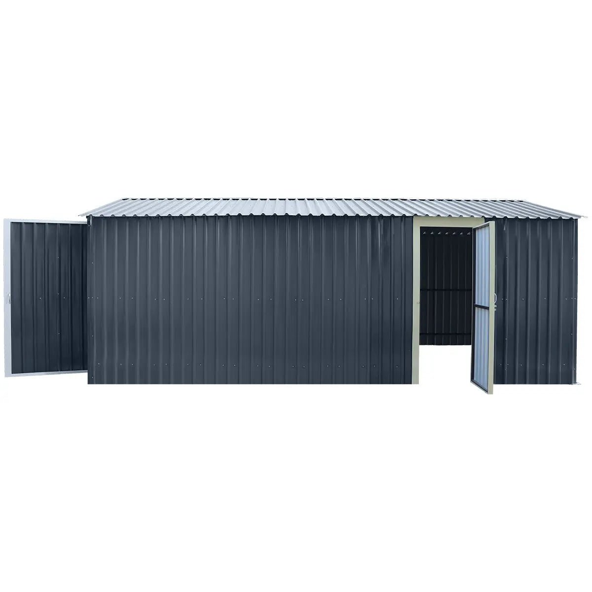 Pro Series 10' x 20' Metal Garage Shed with Double Front Doors and Side Entry Door, 8' Peak Height TMG-MS1020B - Image 14