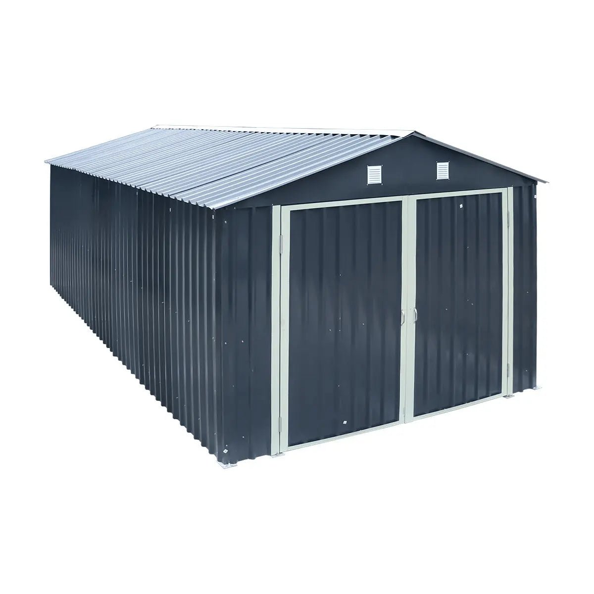 Pro Series 10' x 20' Metal Garage Shed with Double Front Doors and Side Entry Door, 8' Peak Height TMG-MS1020B - Image 16