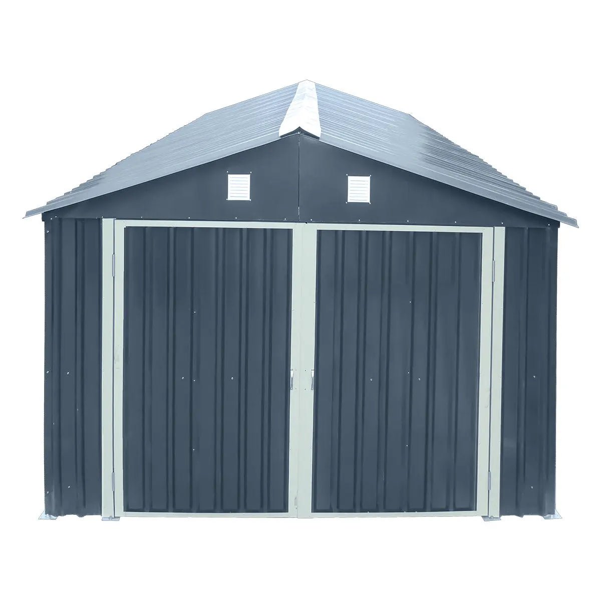 Pro Series 10' x 20' Metal Garage Shed with Double Front Doors and Side Entry Door, 8' Peak Height TMG-MS1020B - Image 3