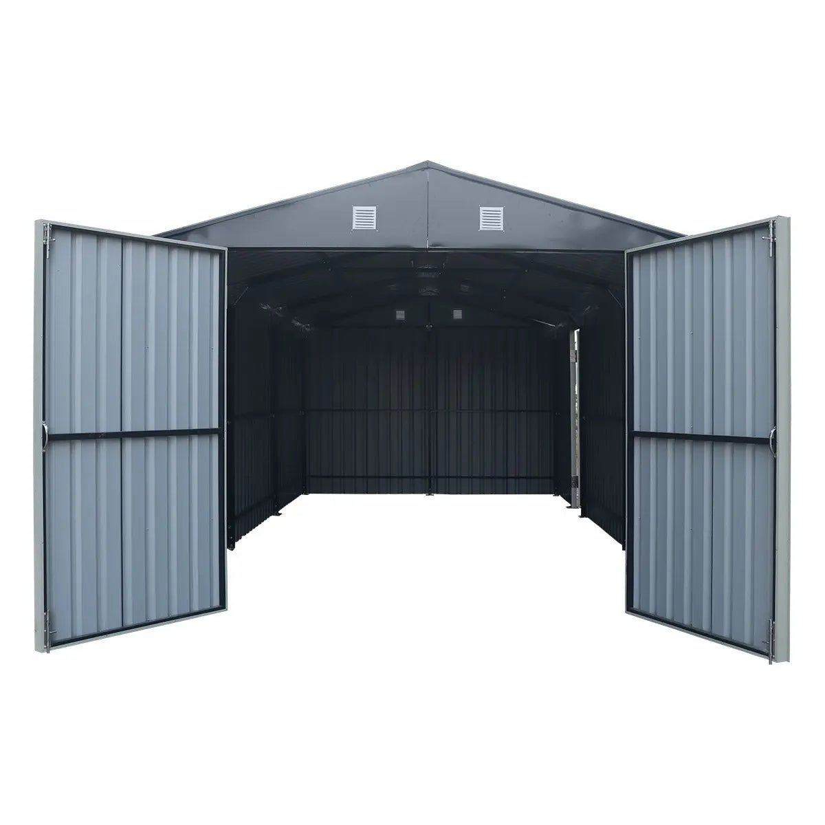 Pro Series 10' x 20' Metal Garage Shed with Double Front Doors and Side Entry Door, 8' Peak Height TMG-MS1020B - Image 6