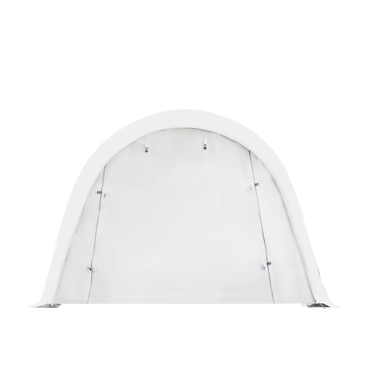 12’ x 20’ Car Shelter w/Rounded Roof & Heavy-Duty 11 OZ PE Fabric Cover, Galvanized Steel Frame, Fabric front roll-up door, TMG-ST1220R - Image 8