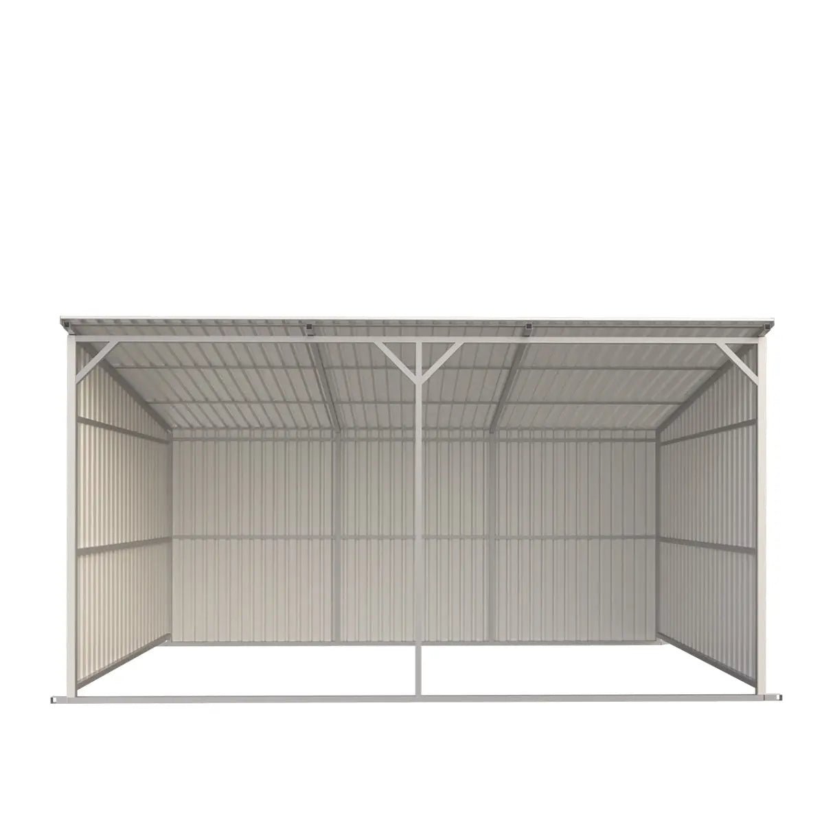 12’ x 20’ Galvanized Metal Livestock Shed, 240 Sq-Ft, 27 GA Corrugated Panels, Sliding Skid Mount, TMG-MS1220L - Image 3