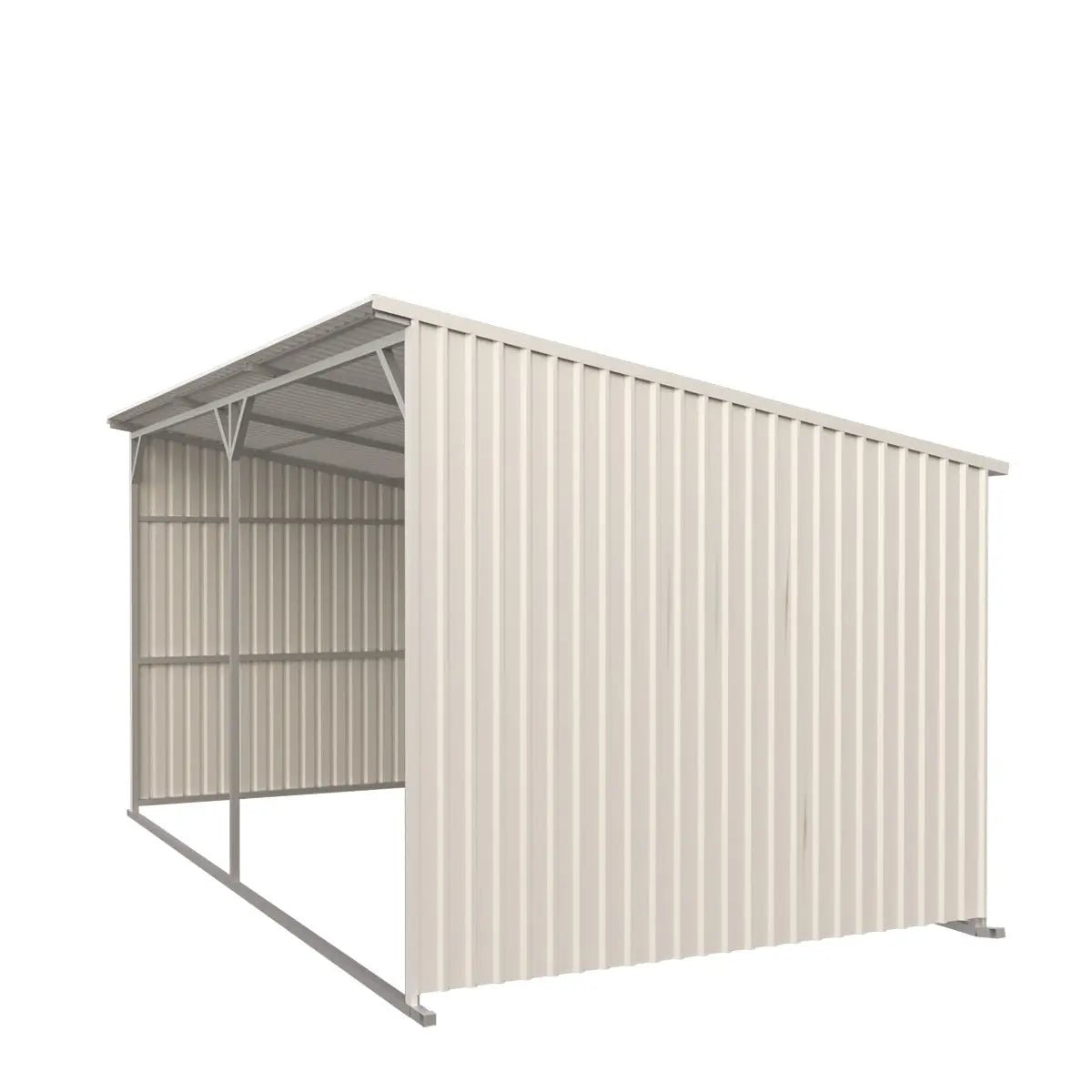 12’ x 20’ Galvanized Metal Livestock Shed, 240 Sq-Ft, 27 GA Corrugated Panels, Sliding Skid Mount, TMG-MS1220L - Image 4