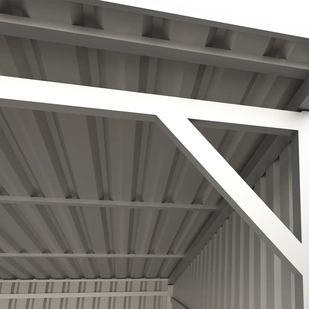 12’ x 20’ Galvanized Metal Livestock Shed, 240 Sq-Ft, 27 GA Corrugated Panels, Sliding Skid Mount, TMG-MS1220L - Image 8