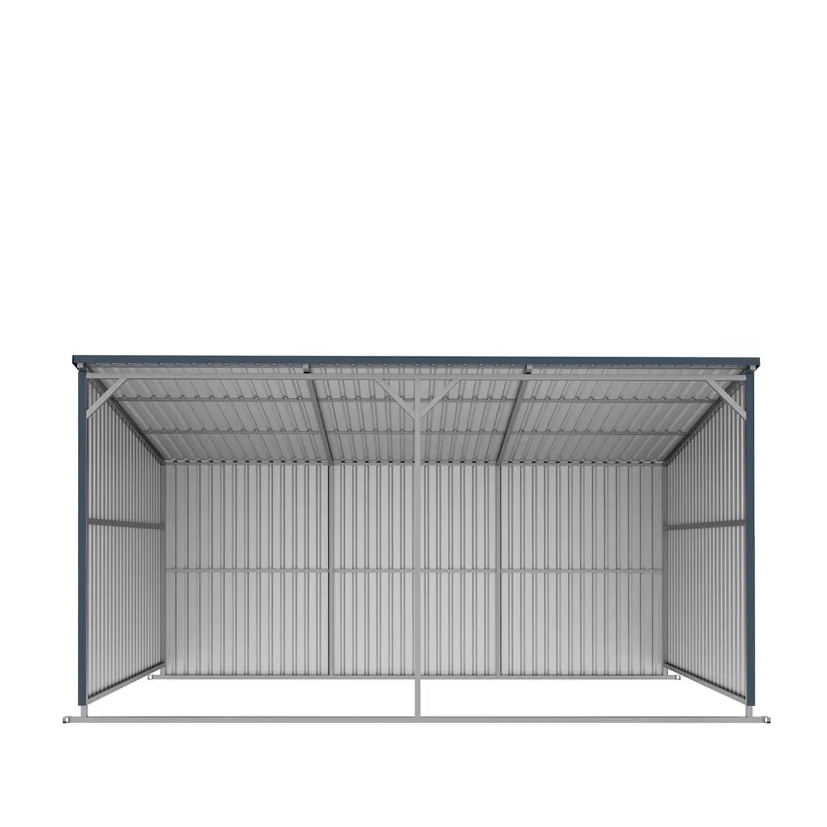 12’ x 20’ Galvanized Metal Livestock Shed, 240 Sq-Ft, 27 GA Corrugated Panels, Sliding Skid Mount, TMG-MSL1220 - Image 2