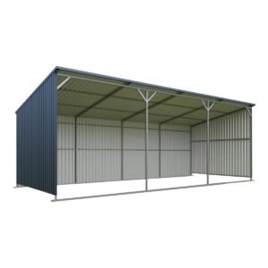 12' x 27' Horse Run-In Shed with Portable Skid Mount and Wide Front Opening for Livestock Shelter, TMG-MSL1227(Previously TMG-MSL2712)