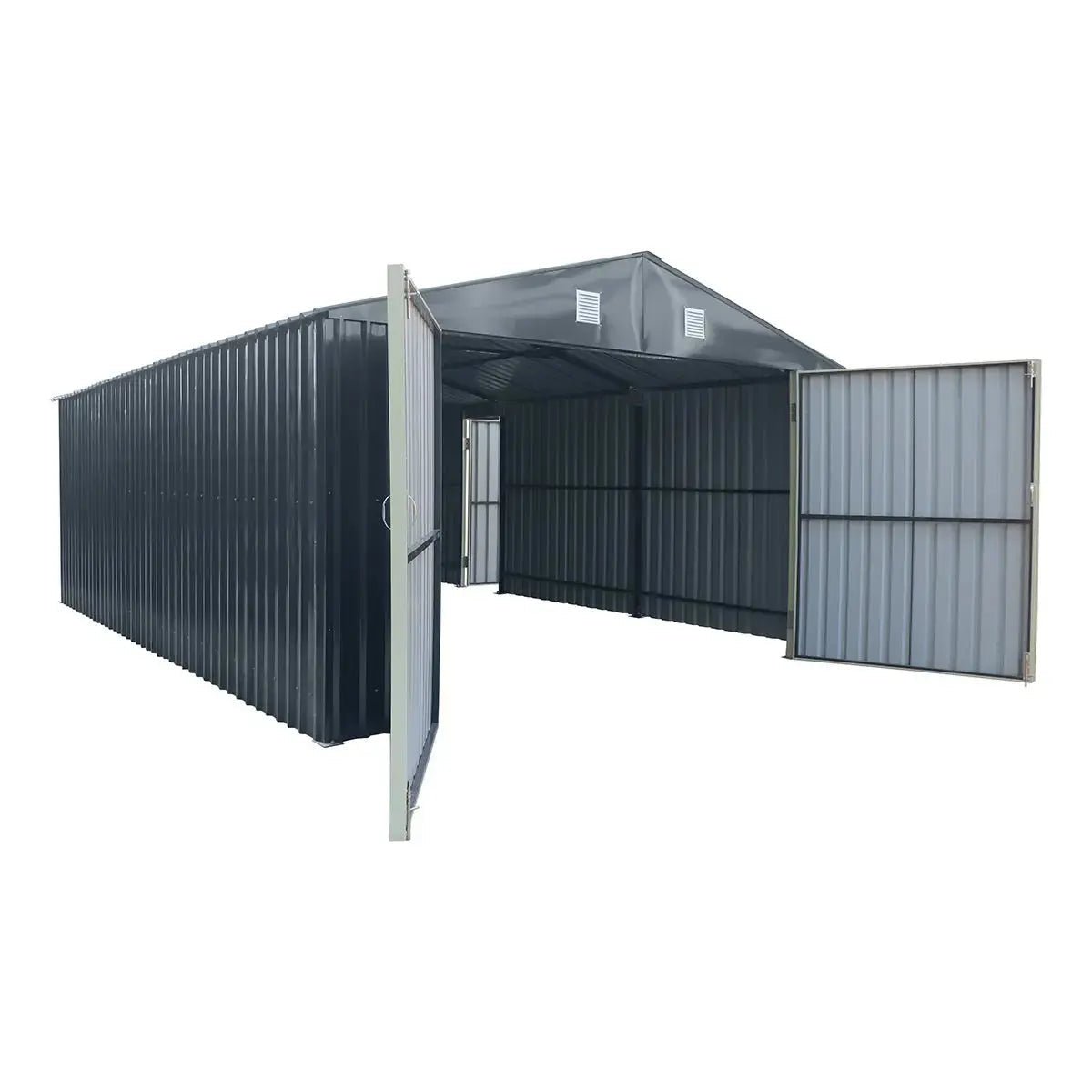 Pro Series 13' x 20' Metal Garage Shed with Double Front Doors and Side Entry Door, 8'6" Peak Height TMG-MS1320B - Image 13