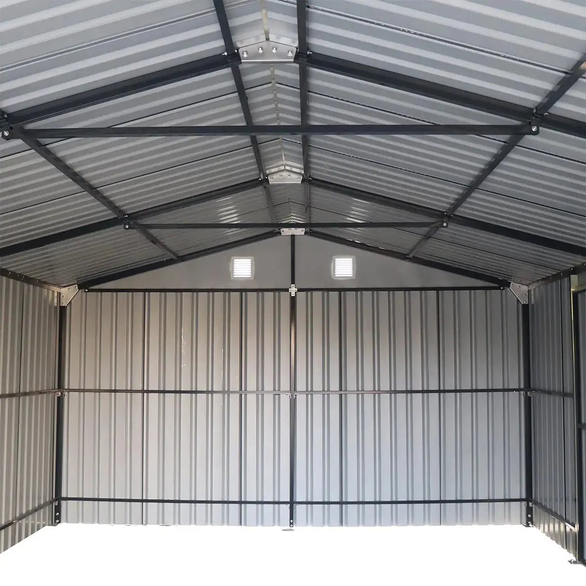 Pro Series 13' x 20' Metal Garage Shed with Double Front Doors and Side Entry Door, 8'6" Peak Height TMG-MS1320B - Image 5