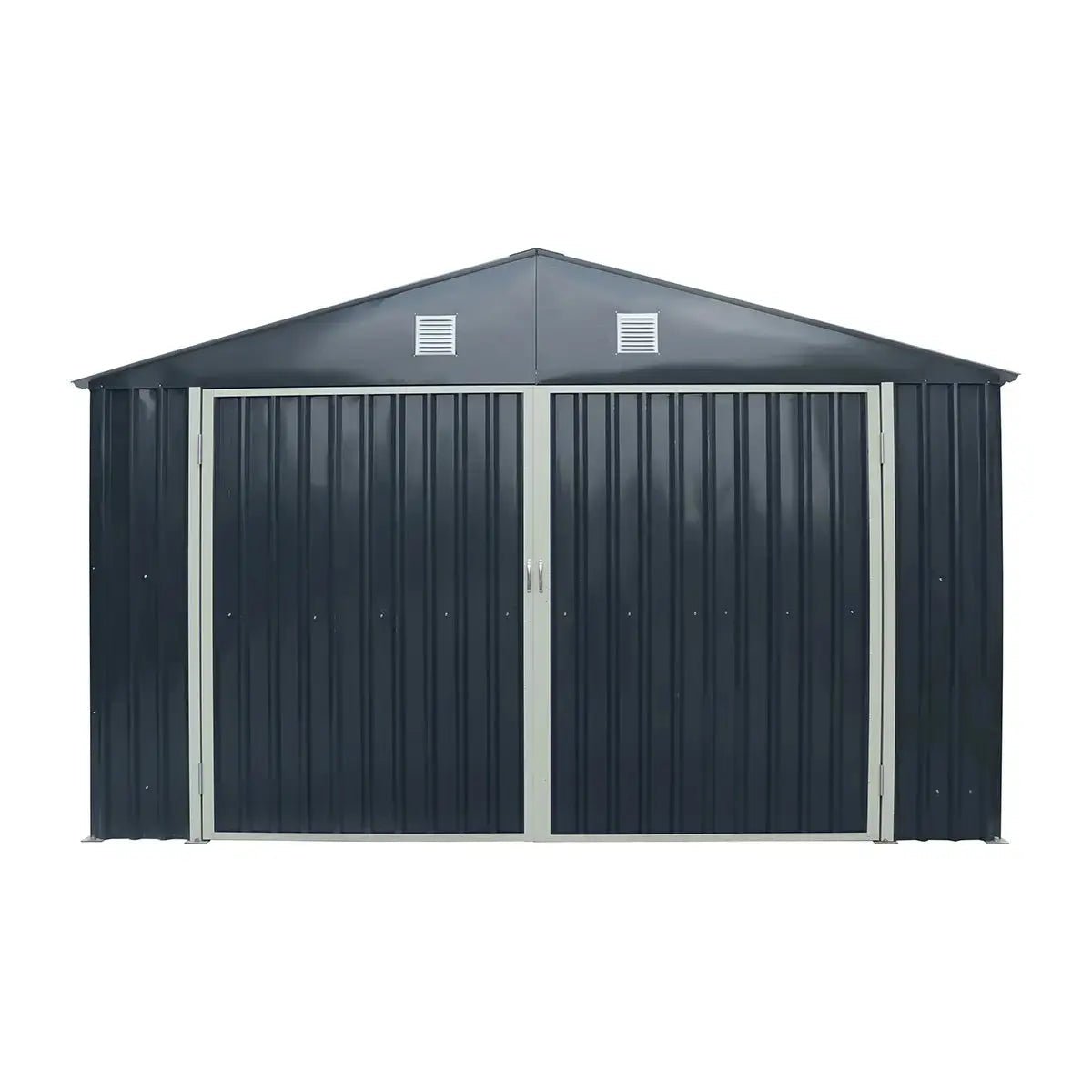 Pro Series 13' x 20' Metal Garage Shed with Double Front Doors and Side Entry Door, 8'6" Peak Height TMG-MS1320B - Image 2