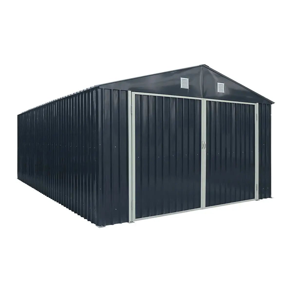 Pro Series 13' x 20' Metal Garage Shed with Double Front Doors and Side Entry Door, 8'6" Peak Height TMG-MS1320B - Image 11