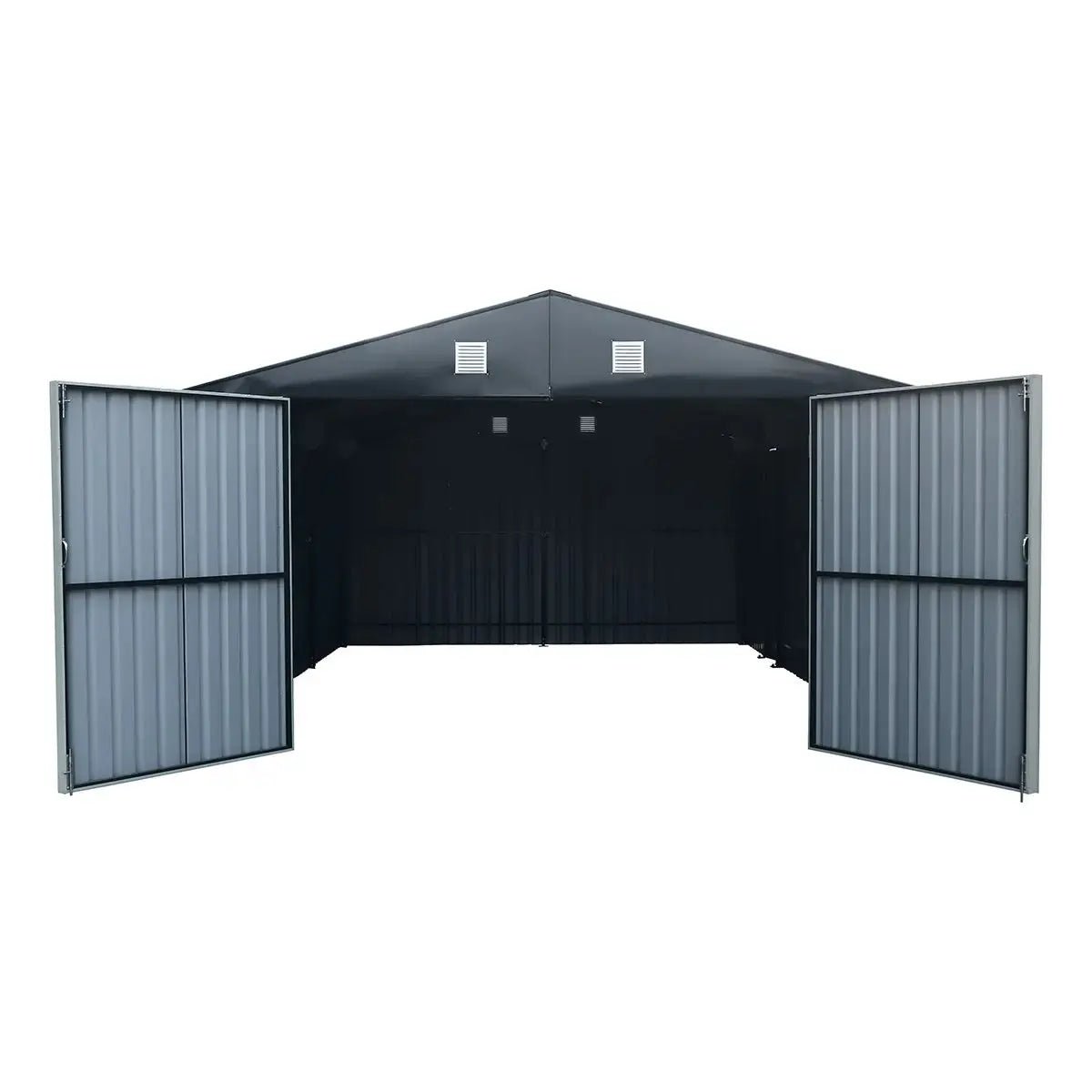 Pro Series 13' x 20' Metal Garage Shed with Double Front Doors and Side Entry Door, 8'6" Peak Height TMG-MS1320B - Image 12