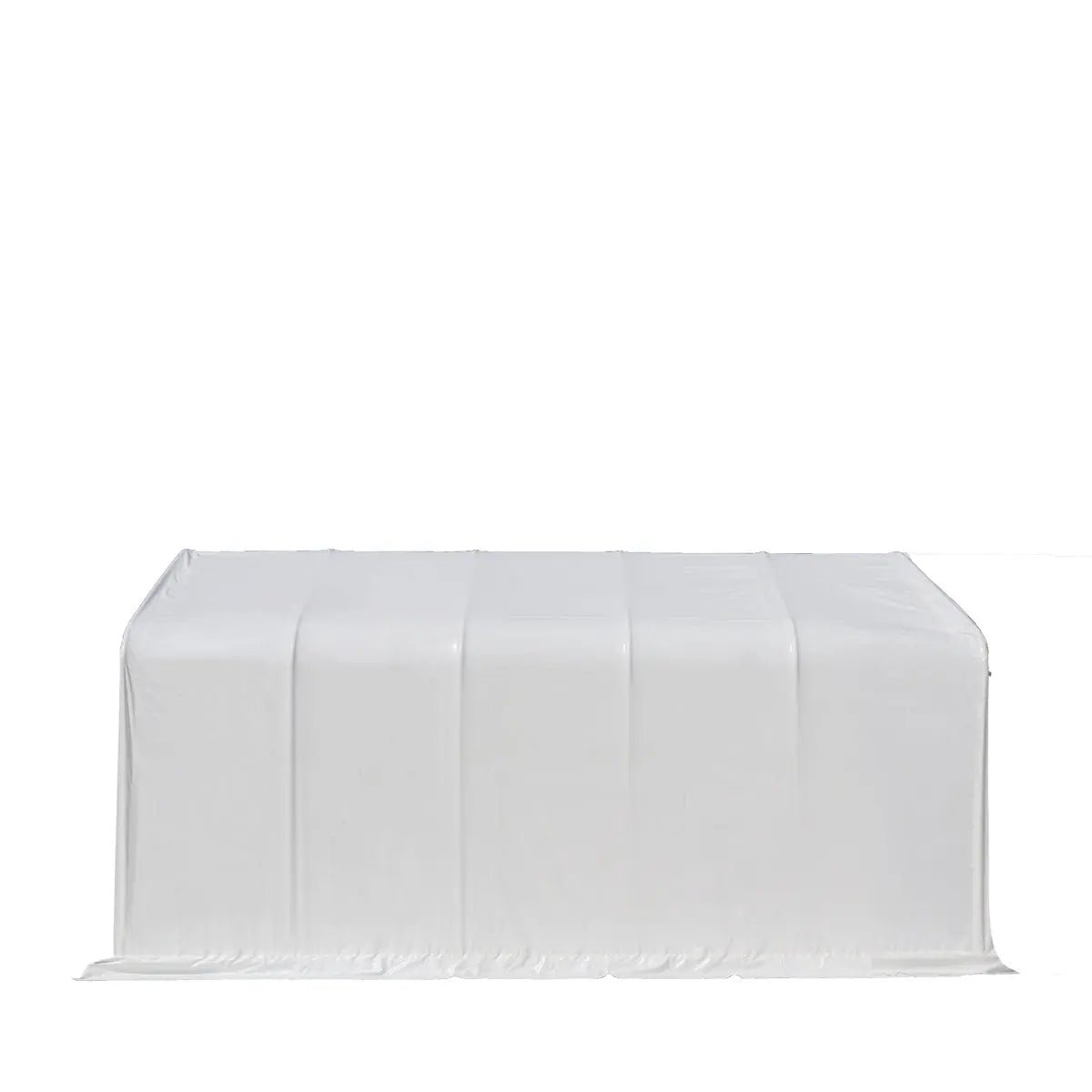 15’ x 25’ RV/Motorhome Storage Shelter, 17 oz PVC Fabric Cover, Front Roll-Up Door, Enclosed Rear Wall, 3-Layer Galvanized Steel Frame, 10’ Straight Sidewalls, TMG-ST1525 - Image 6