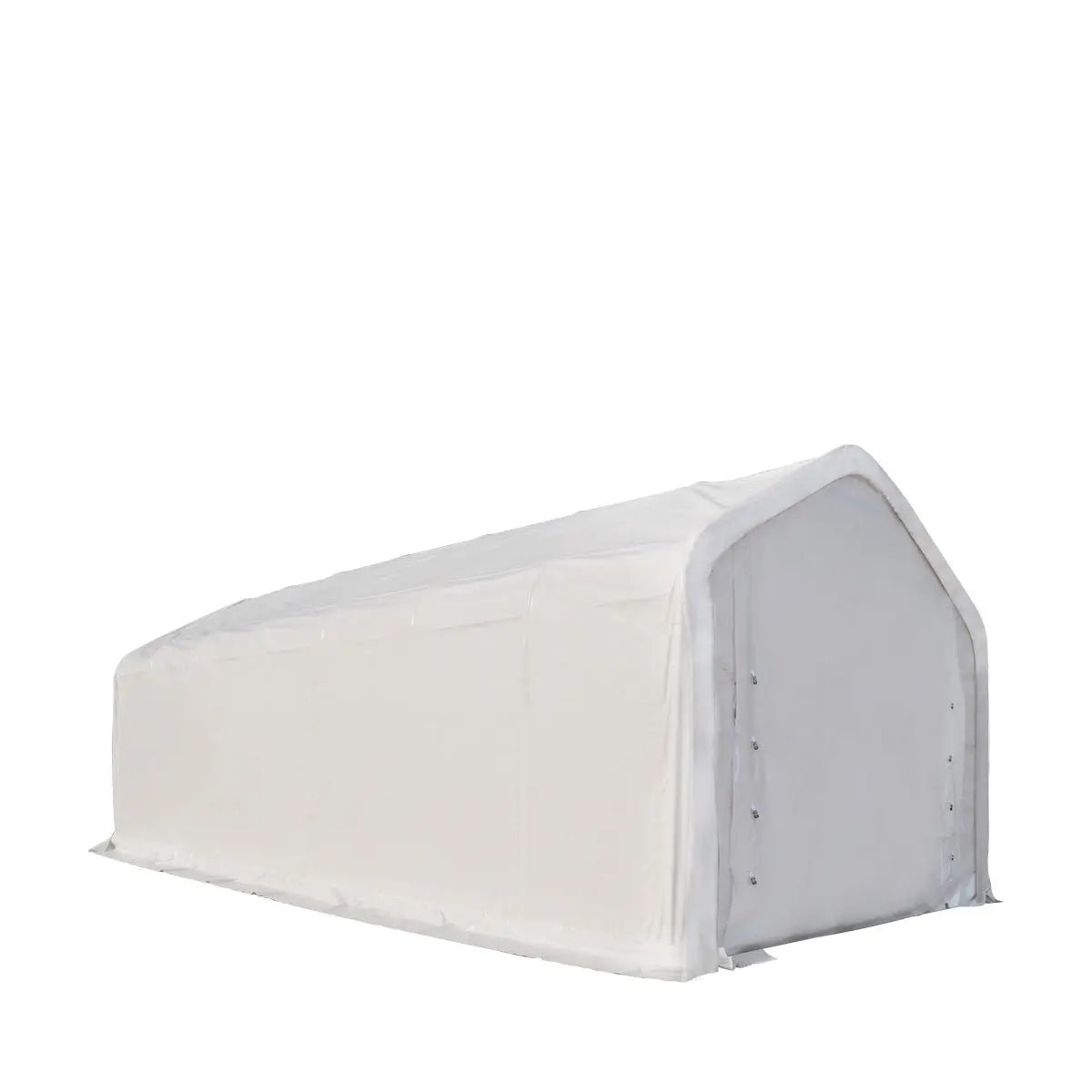 15’ x 35’ RV/Motorhome Storage Shelter, 17 oz PVC Fabric Cover, Front Roll-Up Door, Enclosed Rear Wall, 3-Layer Galvanized Steel Frame, 10’ Straight Sidewalls, TMG-ST1535 - Image 9