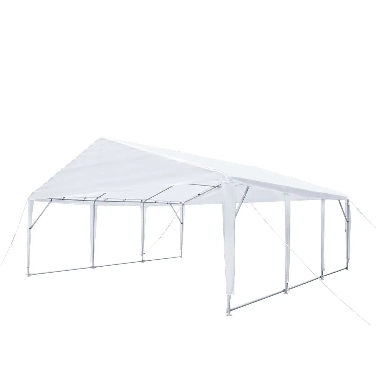 20’ x 20’ Heavy Duty Outdoor Party Tent, PE Tarpaulin Fabric, 6’6" Overhead, 10’ Peak Ceiling, TMG-PT2020A