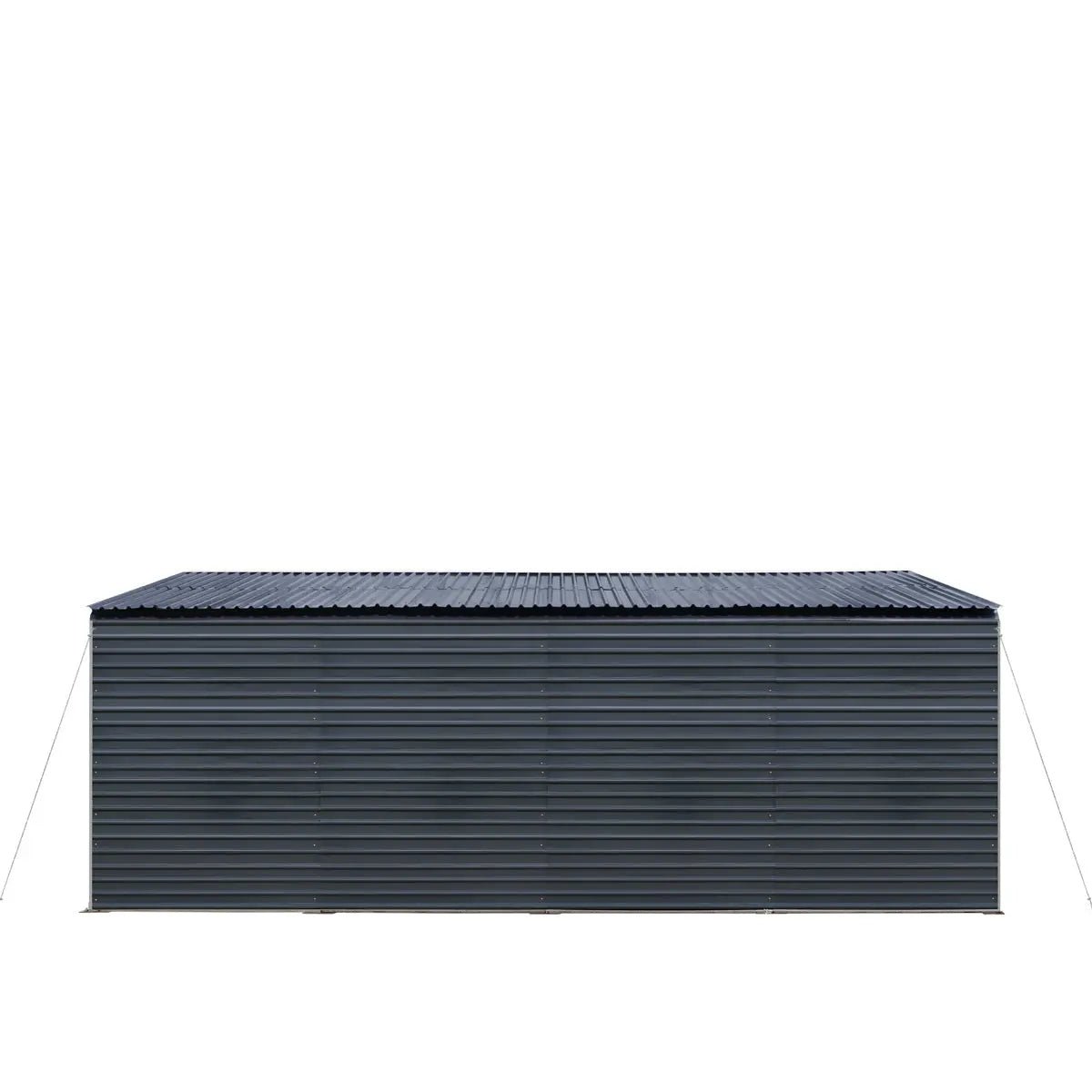 20’ x 20’ Metal Shed Carport, 10’ Enclosed Sidewalls, 400 Sq-Ft, 27 GA Corrugated Panels, TMG-MSC2020F - Image 9