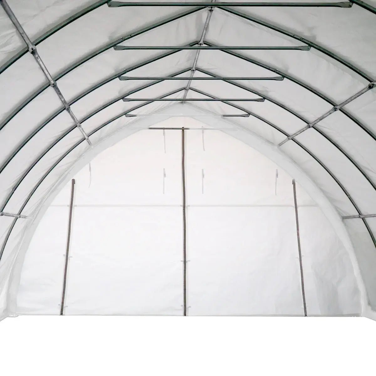 20' x 30' Arch Wall Peak Ceiling Storage Shelter with Heavy Duty 11 oz PE Cover & Drive Through Doors, TMG-ST2031P (Previously ST2030P) - Image 8
