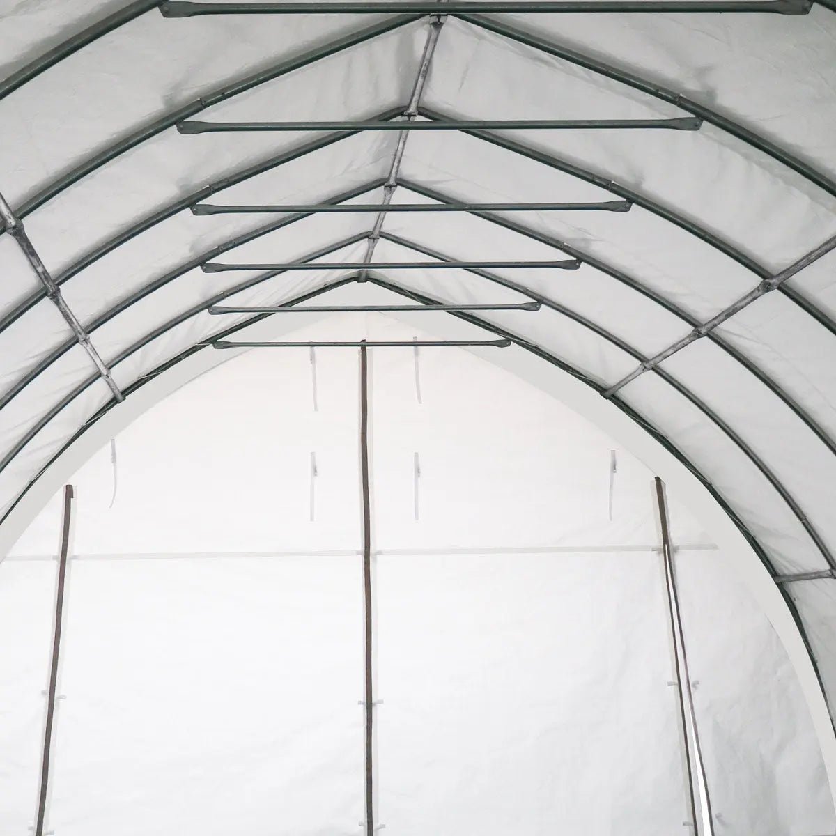 20' x 30' Arch Wall Peak Ceiling Storage Shelter with Heavy Duty 17 oz PVC Cover & Drive Through Doors, TMG-ST2031PV(Previously ST2030PV) - Image 6