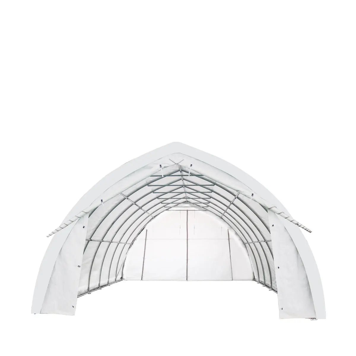 20' x 30' Arch Wall Peak Ceiling Storage Shelter with Heavy Duty 17 oz PVC Cover & Drive Through Doors, TMG-ST2031PV(Previously ST2030PV) - Image 7