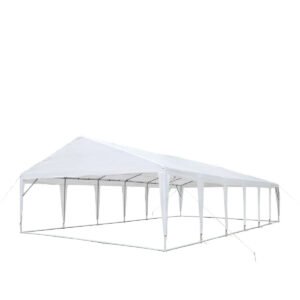 20' x 40' Heavy Duty Outdoor Party Tent, PE tarpaulin fabric, 6’6" Overhead, 10’ Peak Ceiling, TMG-PT2040A