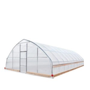 25' x 40' Tunnel Greenhouse Grow Tent w/6 Mil Clear EVA Plastic Film, Cold Frame, Hand Crank Roll-Up Sides, Peak Ceiling Roof, TMG-GH2540