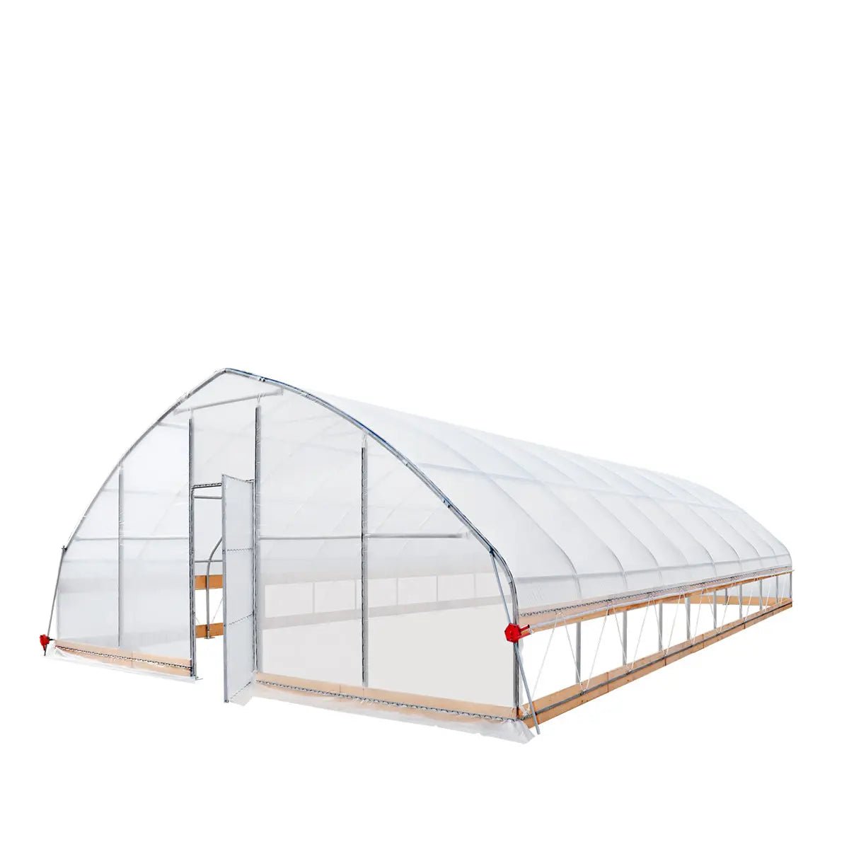 25' x 40' Tunnel Greenhouse Grow Tent w/6 Mil Clear EVA Plastic Film, Cold Frame, Hand Crank Roll-Up Sides, Peak Ceiling Roof, TMG-GH2540 - Image 7