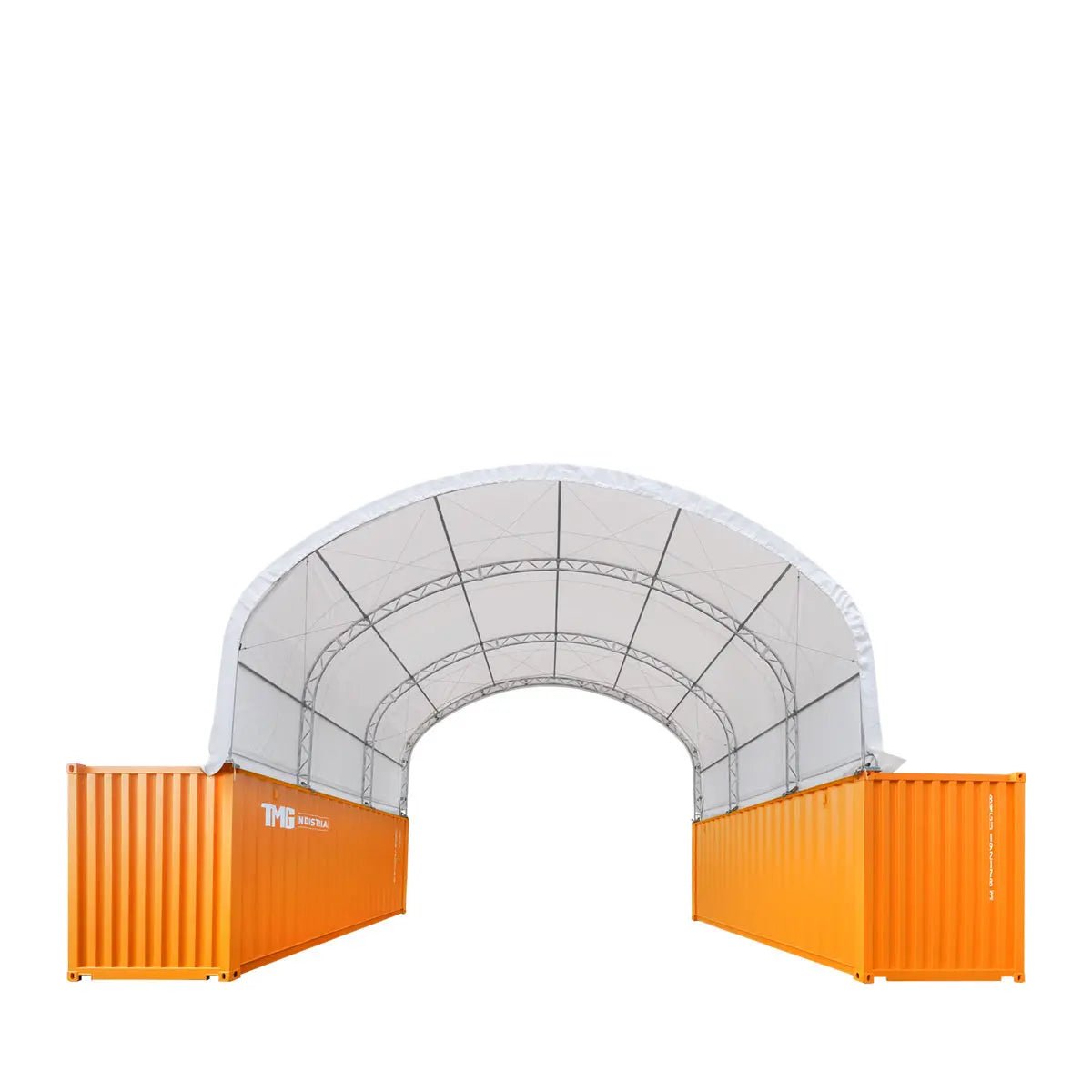 30' x 20' Dual Truss Container Shelter with Heavy Duty 17 oz PVC Cover, TMG-DT3020C - Image 4