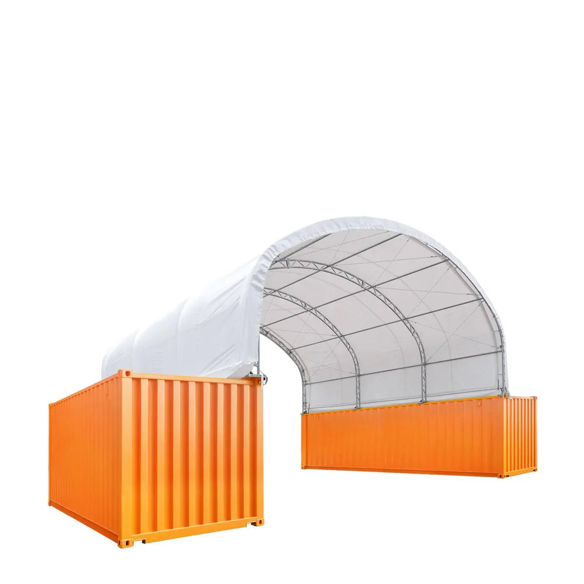 30' x 20' Dual Truss Container Shelter with Heavy Duty 17 oz PVC Cover, TMG-DT3020C - Image 2