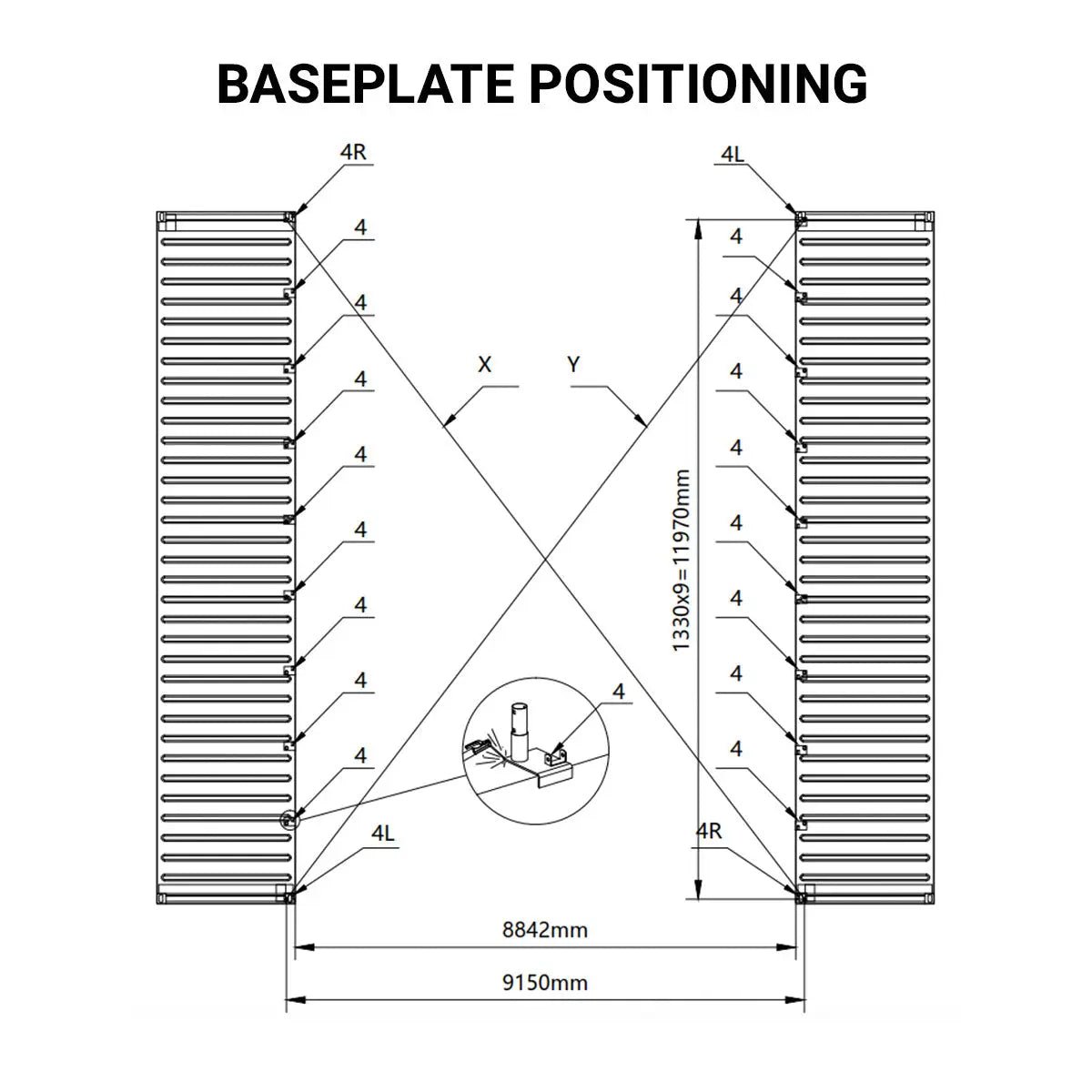 30' x 40' PE Fabric Pro Series Container Peak Roof Shelter, Fire Retardant, 10' Ceiling Height, UV Protected, TMG-ST3041CE(Previously TMG-ST3040CE) - Image 4