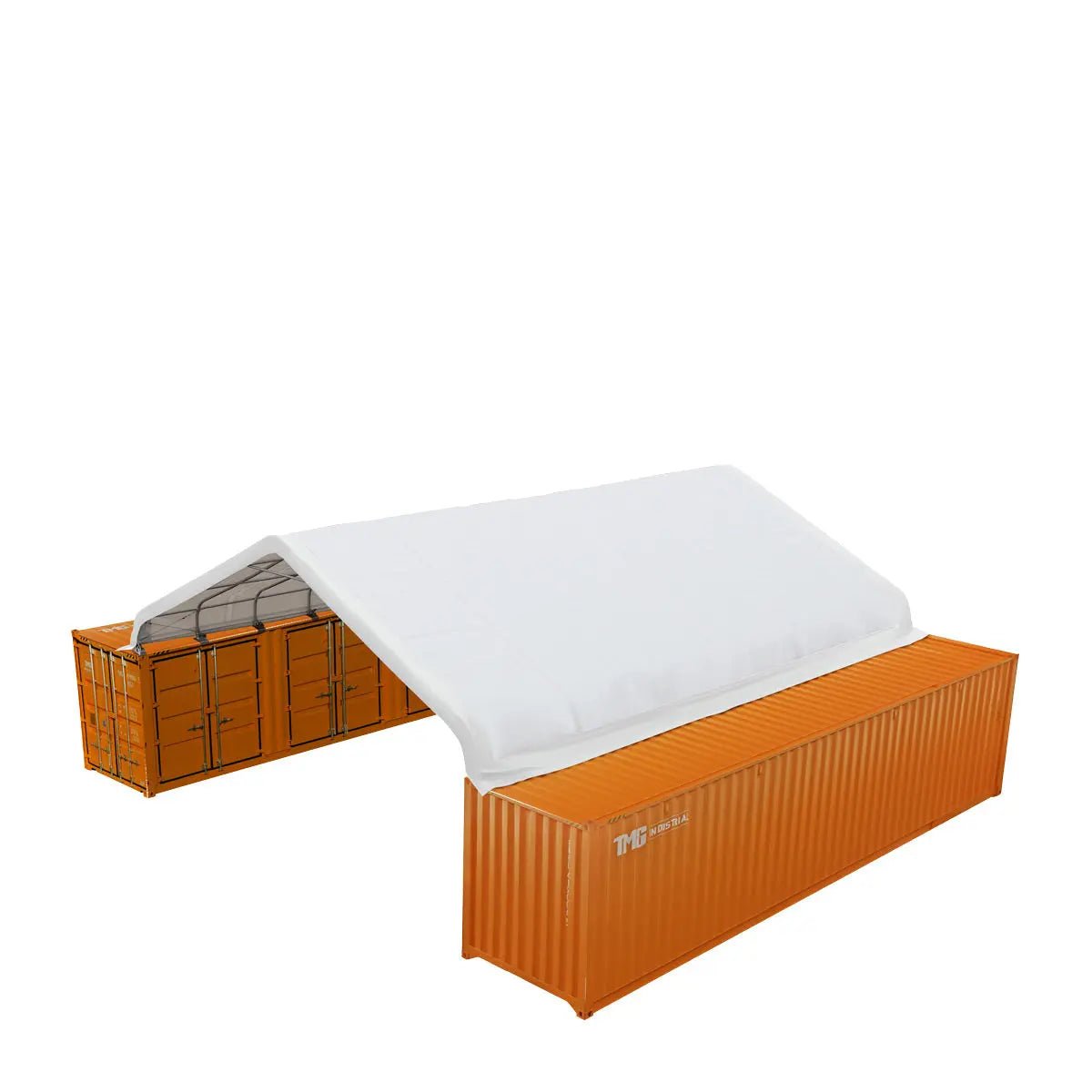 30' x 40' PE Fabric Pro Series Container Peak Roof Shelter, Fire Retardant, 10' Ceiling Height, UV Protected, TMG-ST3041CE(Previously TMG-ST3040CE) - Image 8