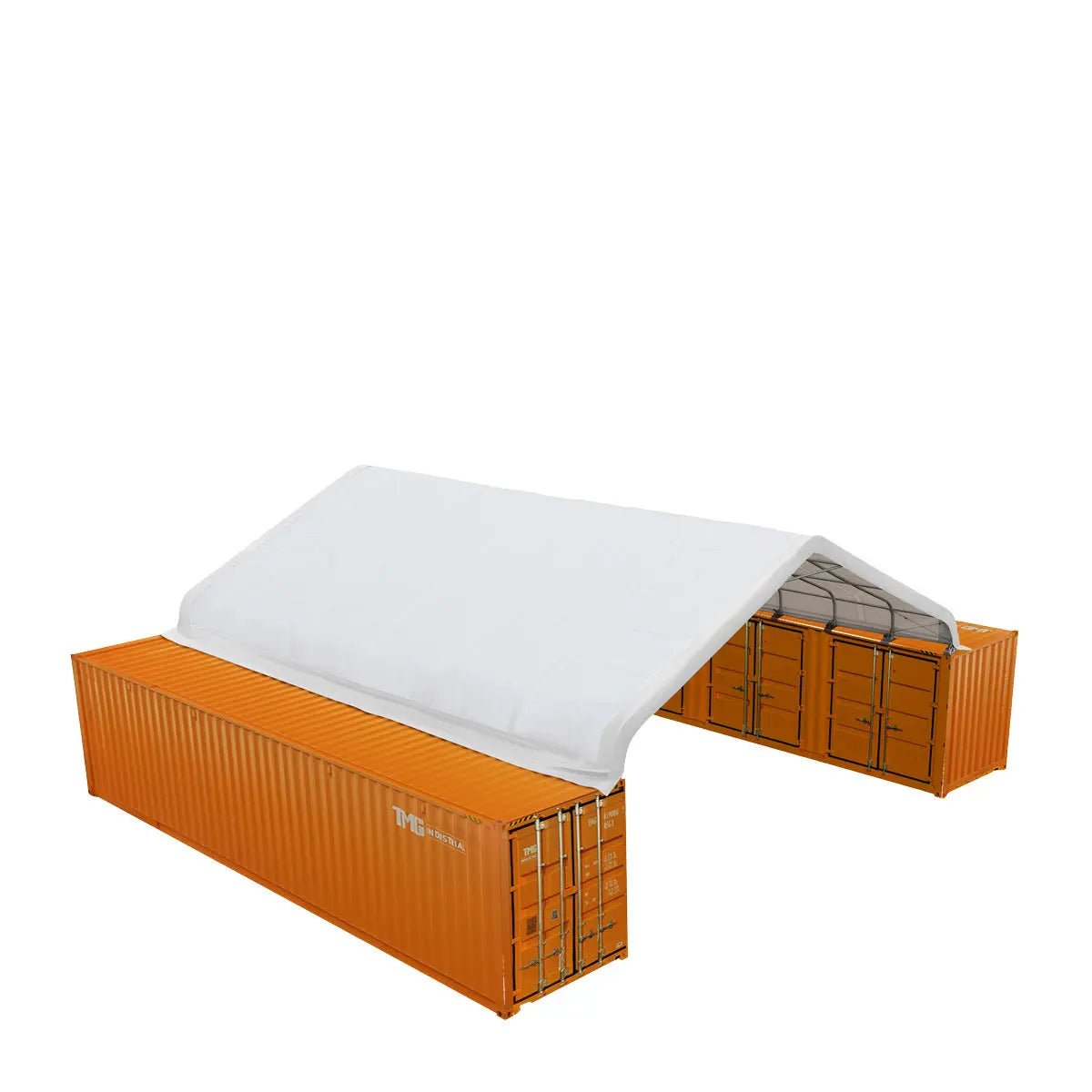 30' x 40' PE Fabric Pro Series Container Peak Roof Shelter, Fire Retardant, 10' Ceiling Height, UV Protected, TMG-ST3041CE(Previously TMG-ST3040CE) - Image 9