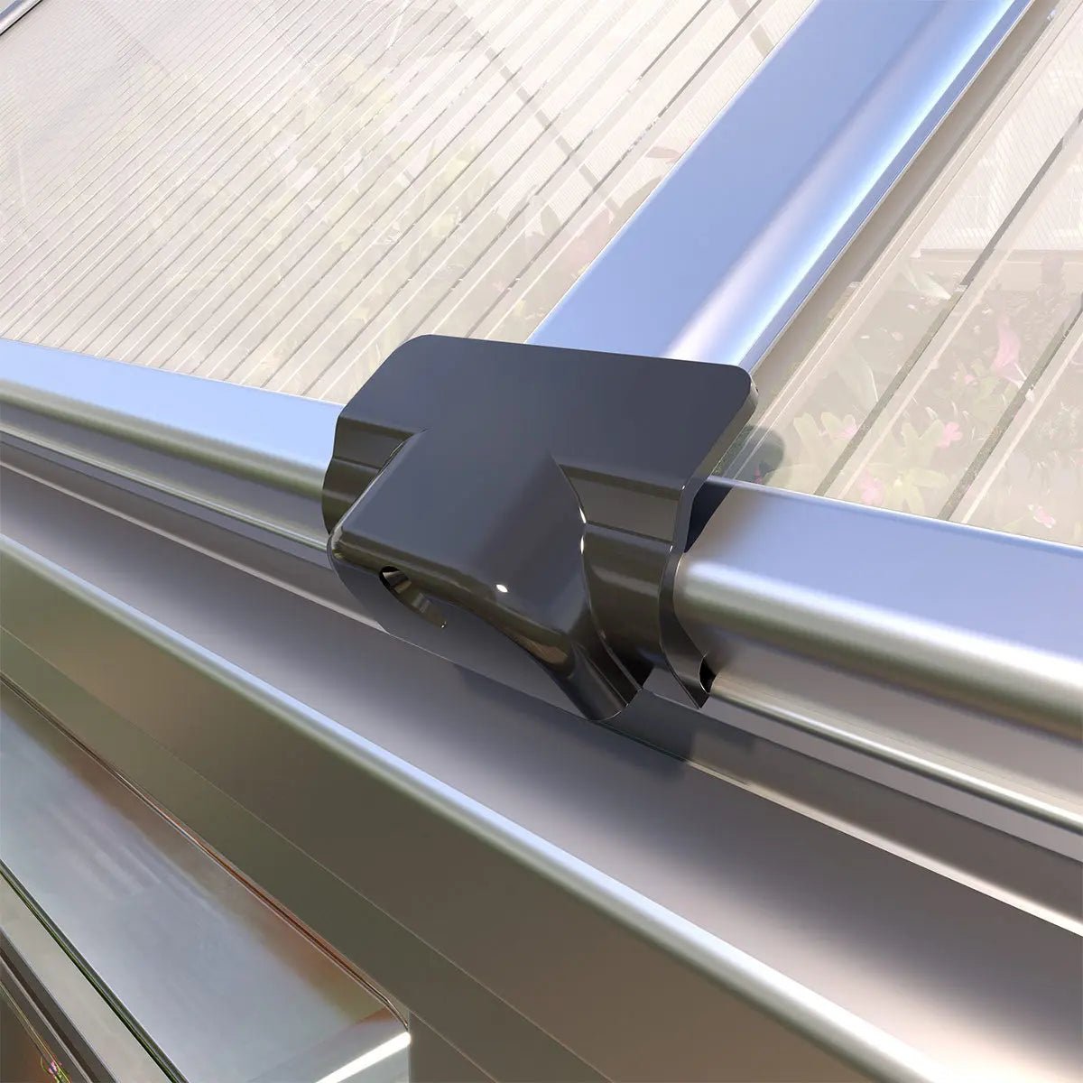 6’ x 12’ Crystal Clear Greenhouse, Aluminum Frame, Integrated Gutter System, Roof Vents, TMG-GH612 - Image 6