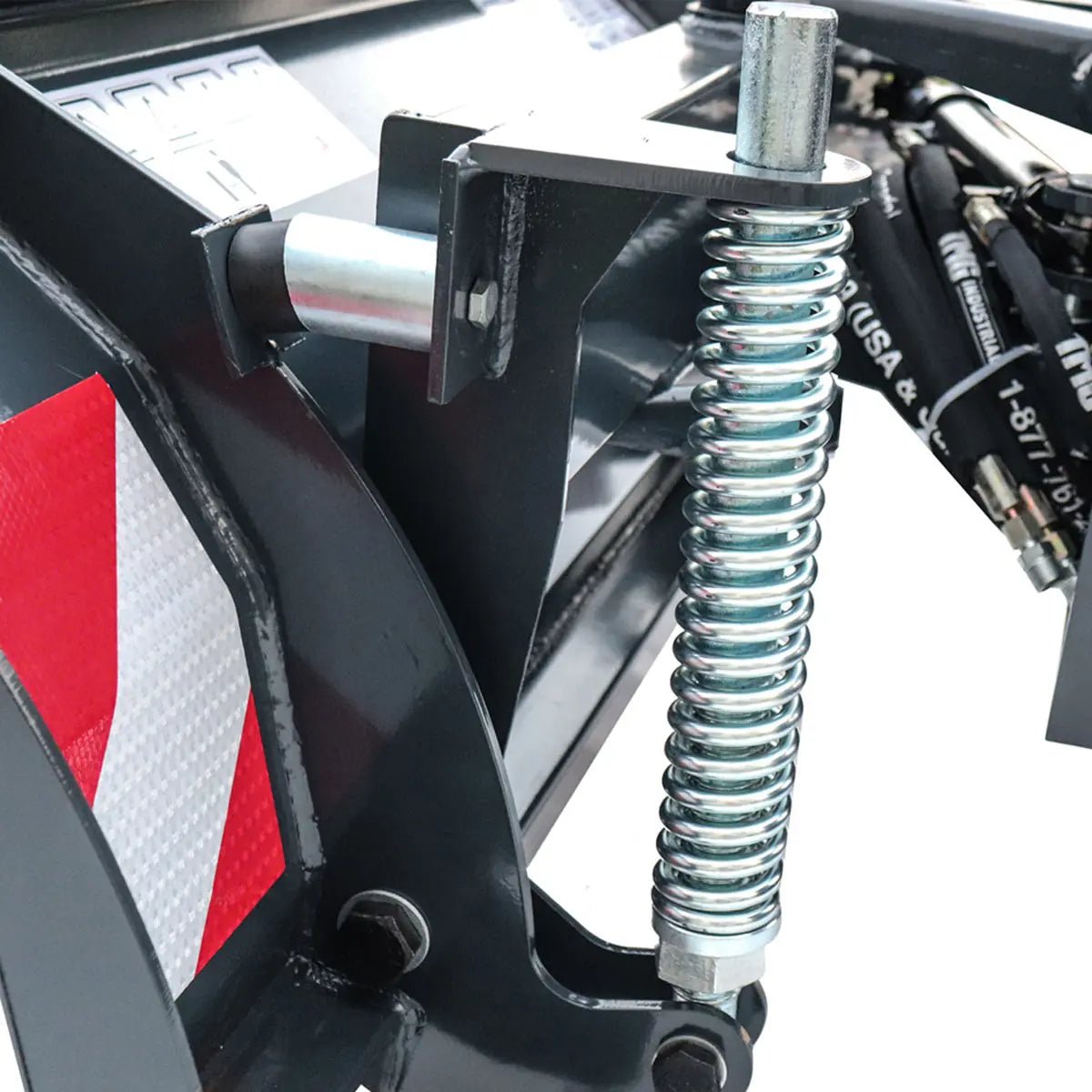 72" Skid Steer Dozer Blade/Snow Pusher, 30° Left & Right, Bolt-On Cutting Edge, Adjustable Skid Shoes, Universal Quick Mount, TMG-DB72 - Image 8