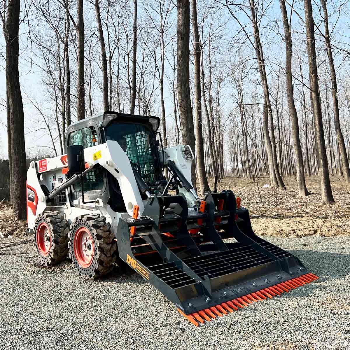 72" Skid Steer Land Plane, 6 Adjustable Ripper Teeth, Reversible Planer Comb, Grading, Spreading & Leveling, TMG-SLP72 - Image 12