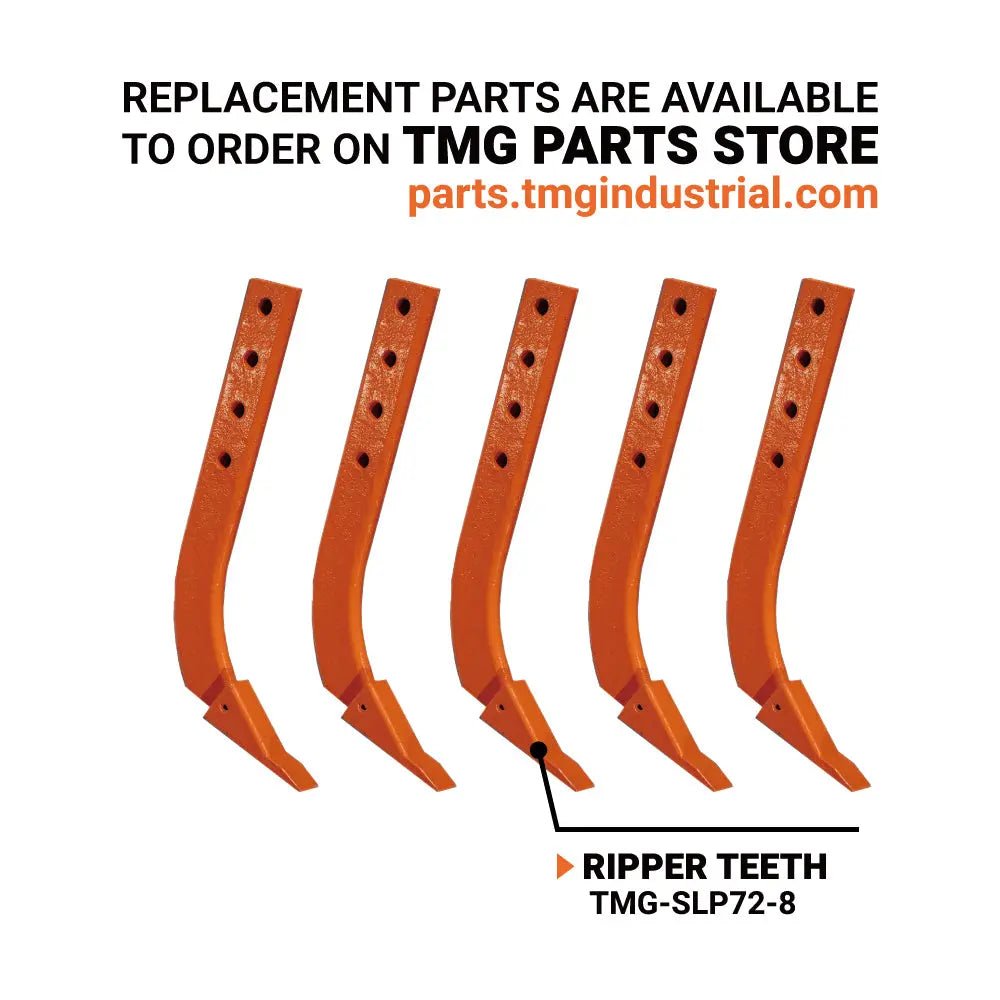 72" Skid Steer Land Plane, 6 Adjustable Ripper Teeth, Reversible Planer Comb, Grading, Spreading & Leveling, TMG-SLP72 - Image 9