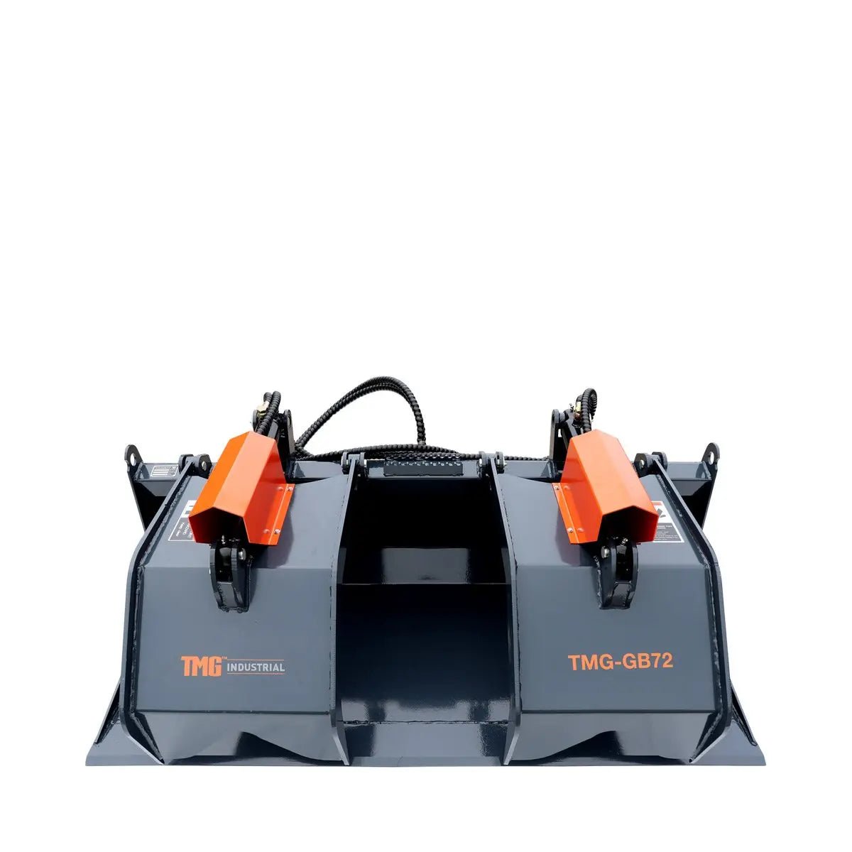 72" Skid Steer Solid Bottom Grapple Bucket, 35" Grab Opening, Dual Cylinder Arms, 3000-lb Capacity, 30-70 HP, TMG-GB72 - Image 7