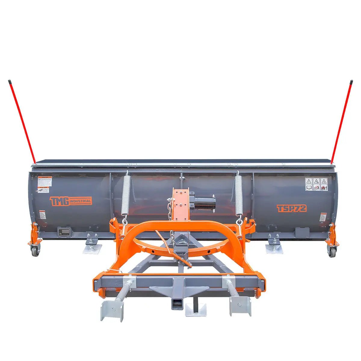 72" Truck/SUV Front Mount Snow Plow Pusher, Left and Right Angle, 2" Mount Receiver, Wireless Winch Control, TMG-TSP72 - Image 8