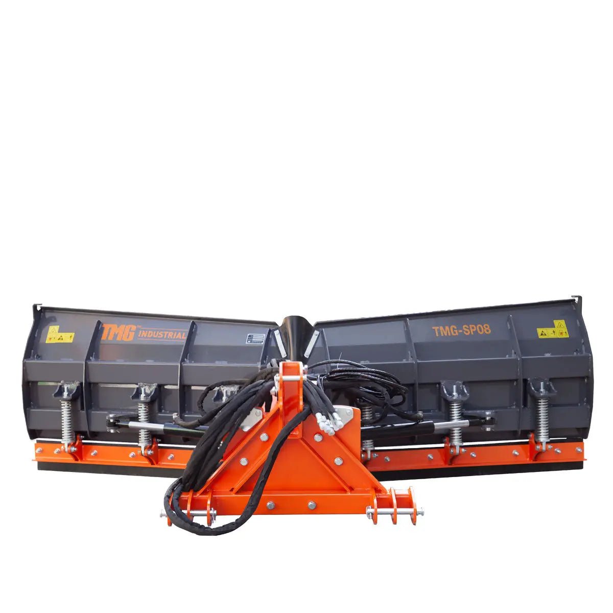 8-½’ U/V Angle Blade Snowplow, Reversible Rubber Edges, 6 Positions, Category 1 & 2 Hookups, 3-Point Hitch, 40-90 HP Tractors, TMG-SP08 - Image 5
