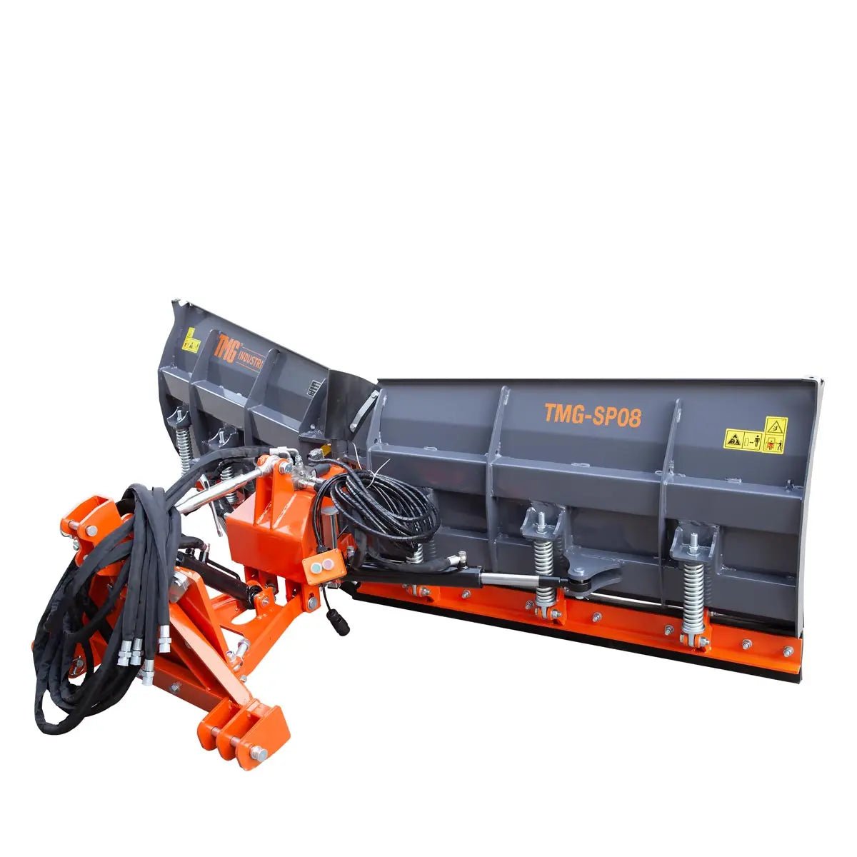 8-½’ U/V Angle Blade Snowplow, Reversible Rubber Edges, 6 Positions, Category 1 & 2 Hookups, 3-Point Hitch, 40-90 HP Tractors, TMG-SP08 - Image 6