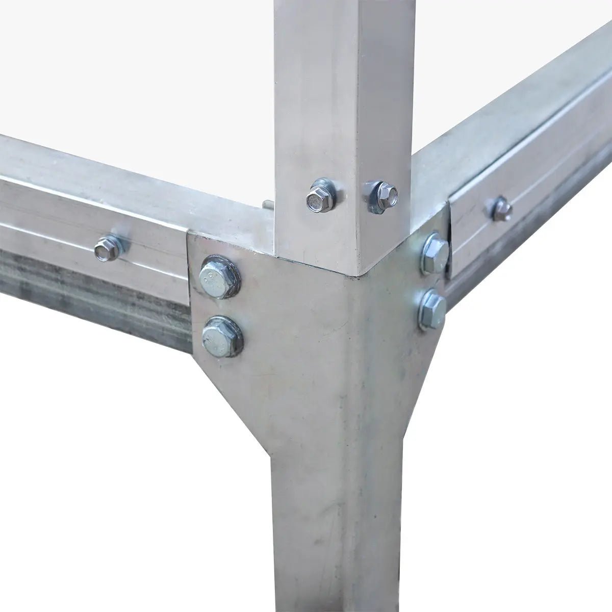 8' x 10' Greenhouse with Galvanized Steel Frame, Polycarbonate Twin-Wall Roof and Crystal-Clear Solid Walls TMG-GH811 - Image 11